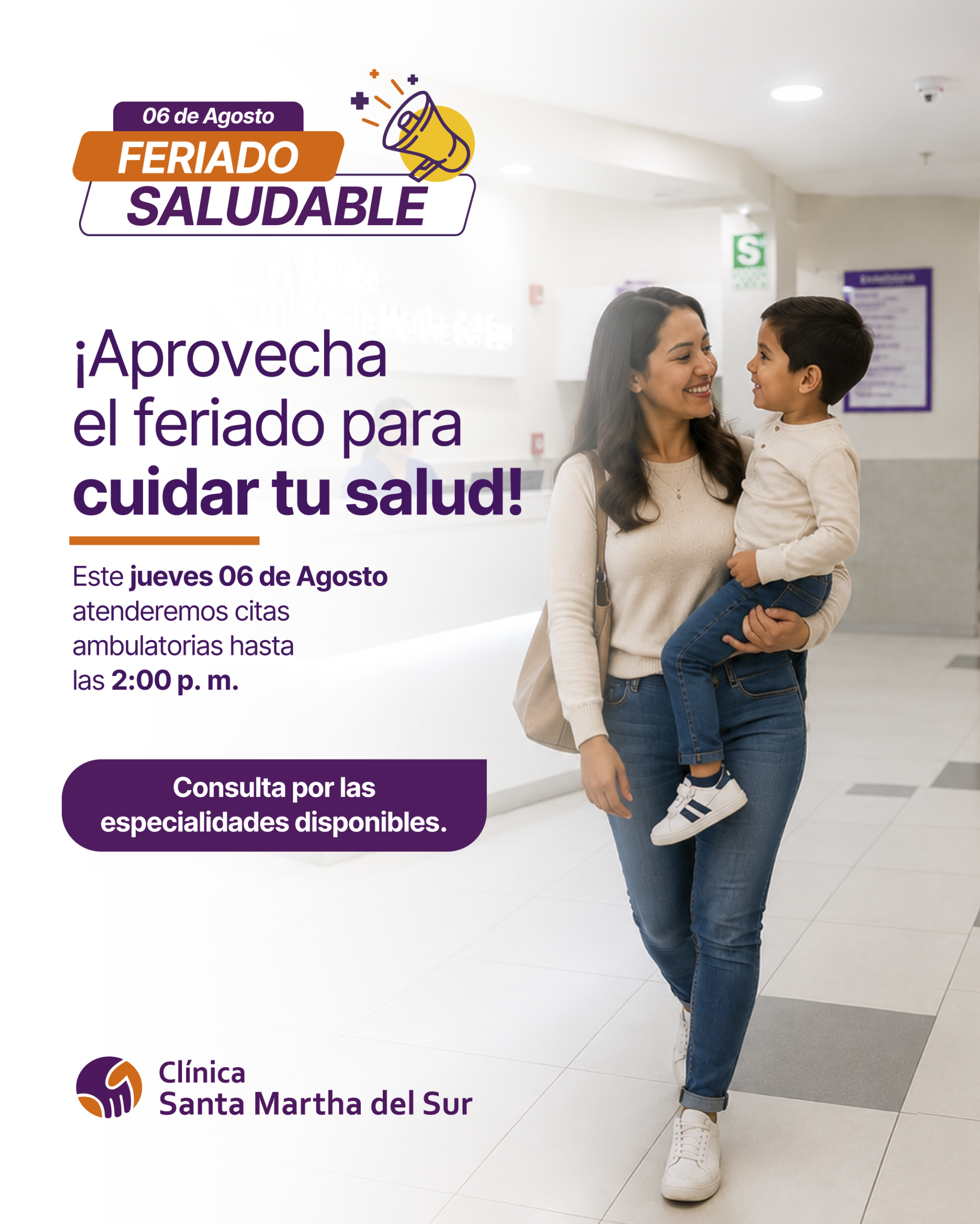 FERIADO SALUDABLE 06 DE AGOSTO